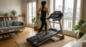 Tapis de course pliable avec inclinaison réglable pour un entraînement cardio sur pente