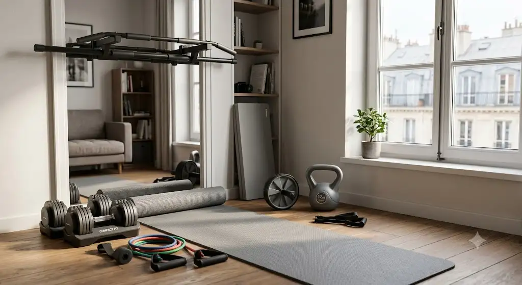 Sélection du meilleur équipement fitness petit espace pour s'entraîner dans un appartement