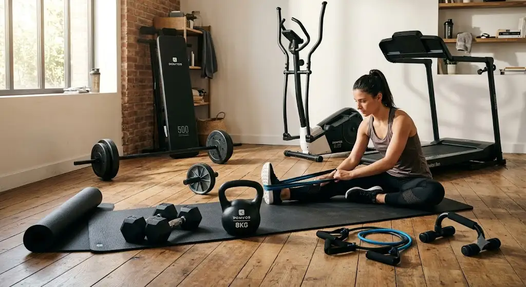 Sélection des meilleurs produits Domyos pour le fitness et la musculation à la maison.